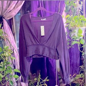Urban Outfitters Purple Knit Crop Top XL